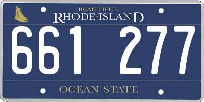 RI license plate 661277