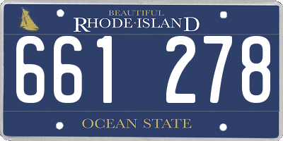 RI license plate 661278