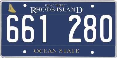 RI license plate 661280