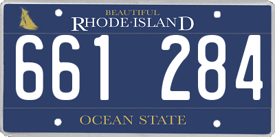 RI license plate 661284