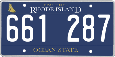 RI license plate 661287