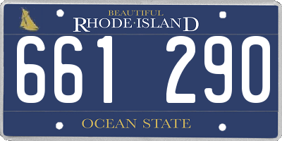 RI license plate 661290