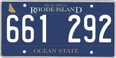 RI license plate 661292