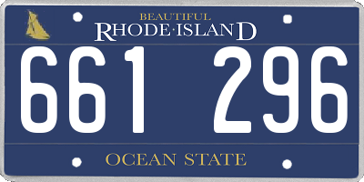 RI license plate 661296
