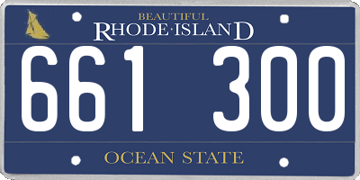 RI license plate 661300