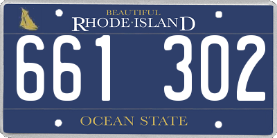 RI license plate 661302