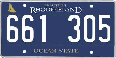 RI license plate 661305