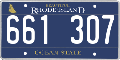 RI license plate 661307