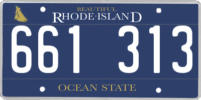 RI license plate 661313