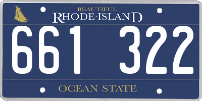 RI license plate 661322
