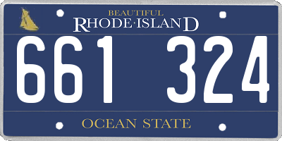 RI license plate 661324