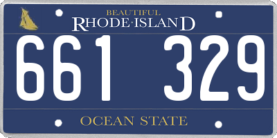 RI license plate 661329