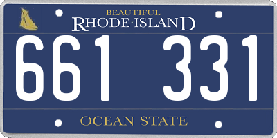 RI license plate 661331