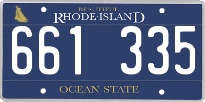 RI license plate 661335