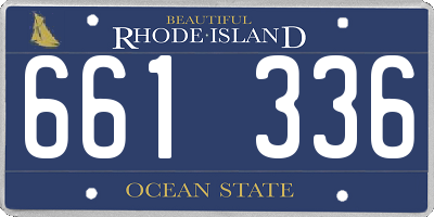 RI license plate 661336