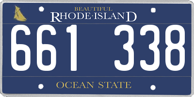 RI license plate 661338