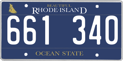 RI license plate 661340