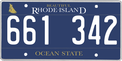 RI license plate 661342