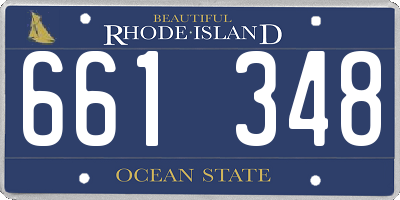 RI license plate 661348