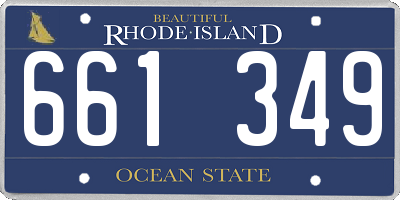 RI license plate 661349