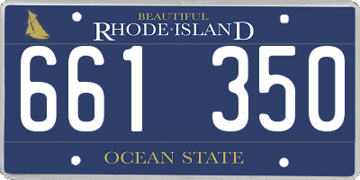 RI license plate 661350