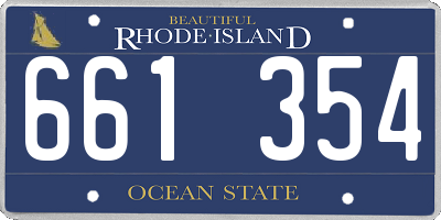 RI license plate 661354