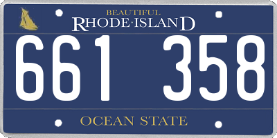 RI license plate 661358