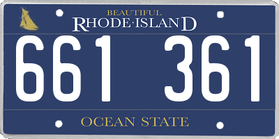 RI license plate 661361
