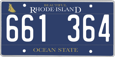 RI license plate 661364