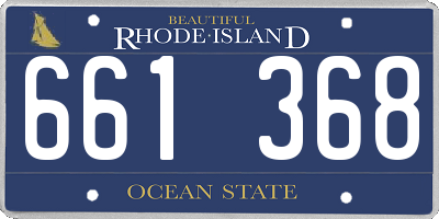 RI license plate 661368