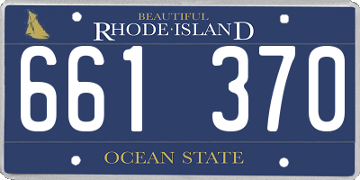 RI license plate 661370