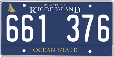 RI license plate 661376