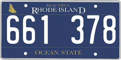 RI license plate 661378