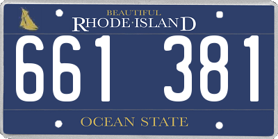 RI license plate 661381