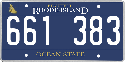 RI license plate 661383