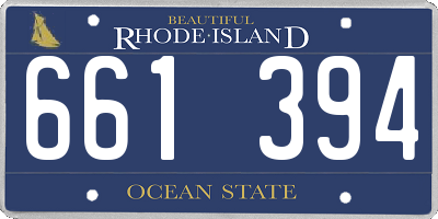 RI license plate 661394