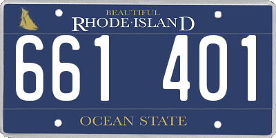RI license plate 661401