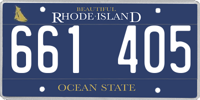 RI license plate 661405