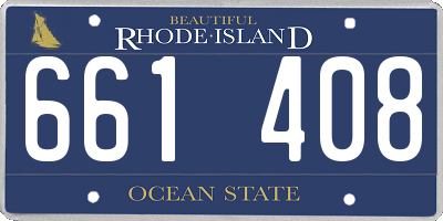 RI license plate 661408