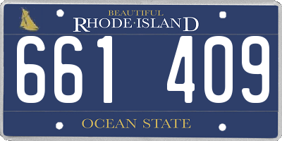 RI license plate 661409