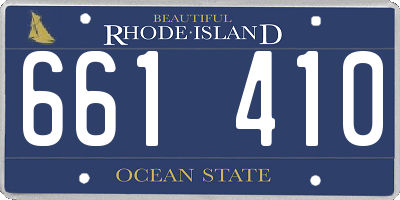RI license plate 661410