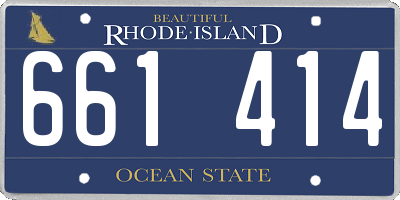 RI license plate 661414