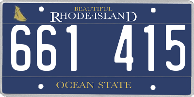 RI license plate 661415
