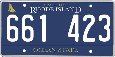 RI license plate 661423