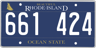 RI license plate 661424