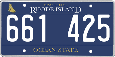 RI license plate 661425