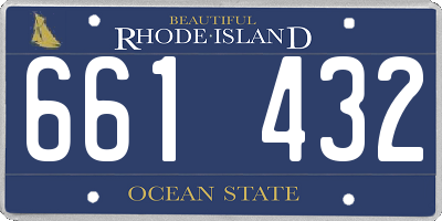 RI license plate 661432