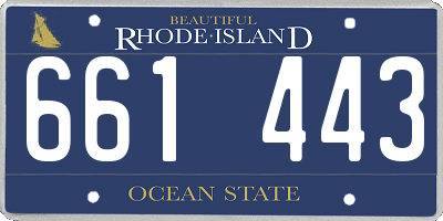 RI license plate 661443