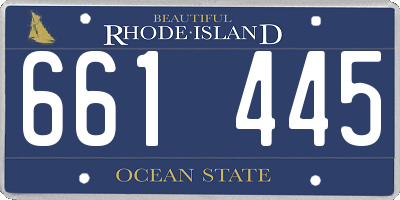 RI license plate 661445