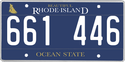 RI license plate 661446